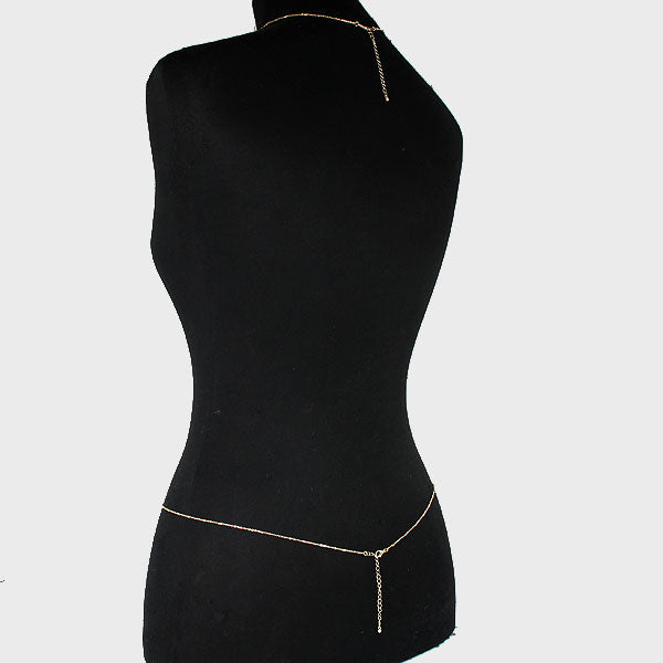 Linear Striped Necklace Body Chain