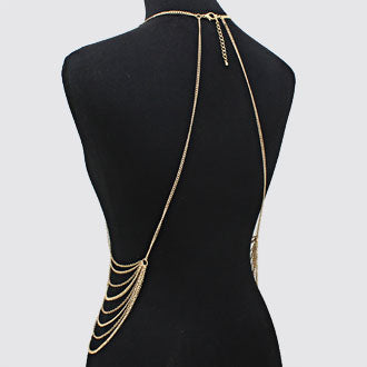 Side Draped Necklace Body Chain