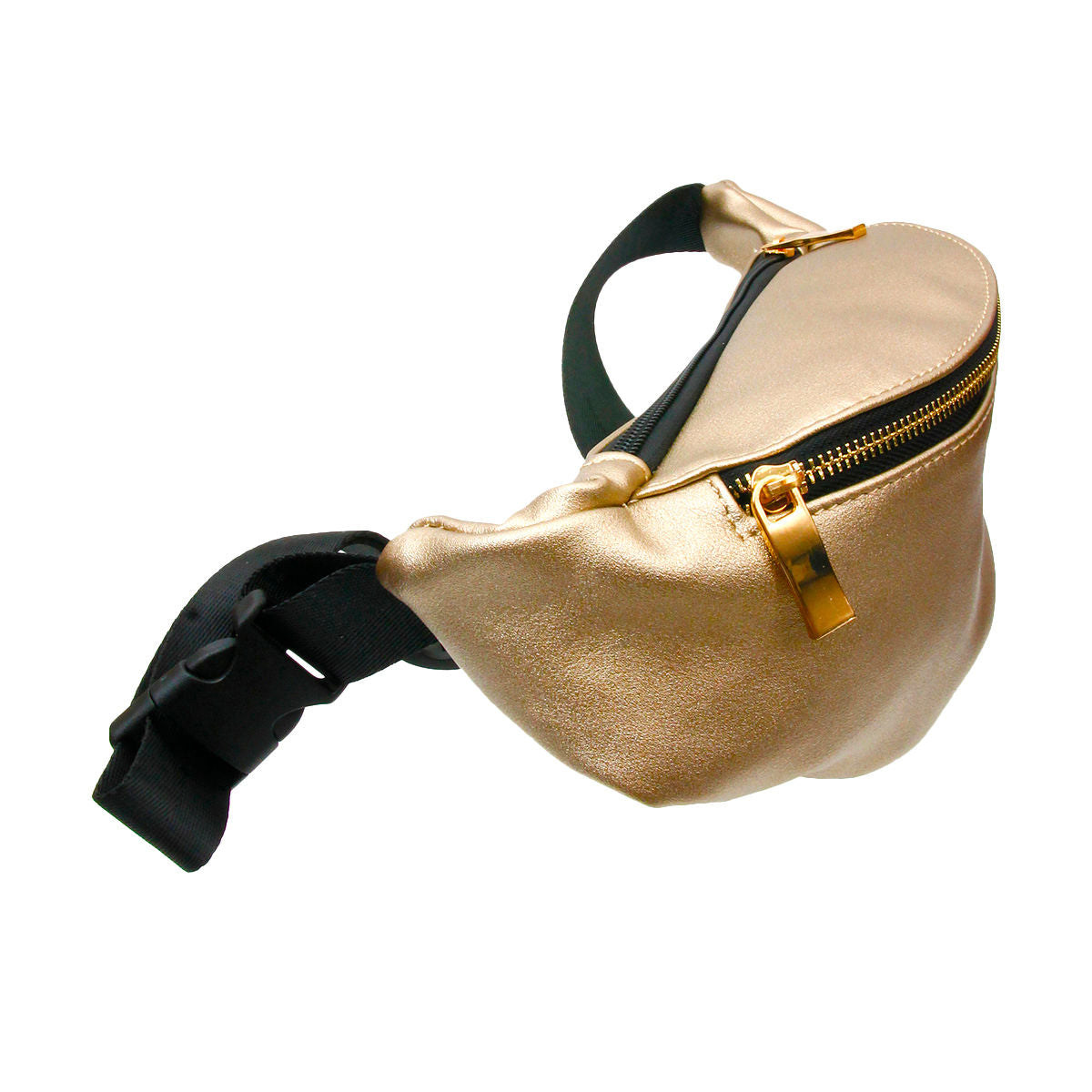 Gold Vegan Leather Fanny Pack