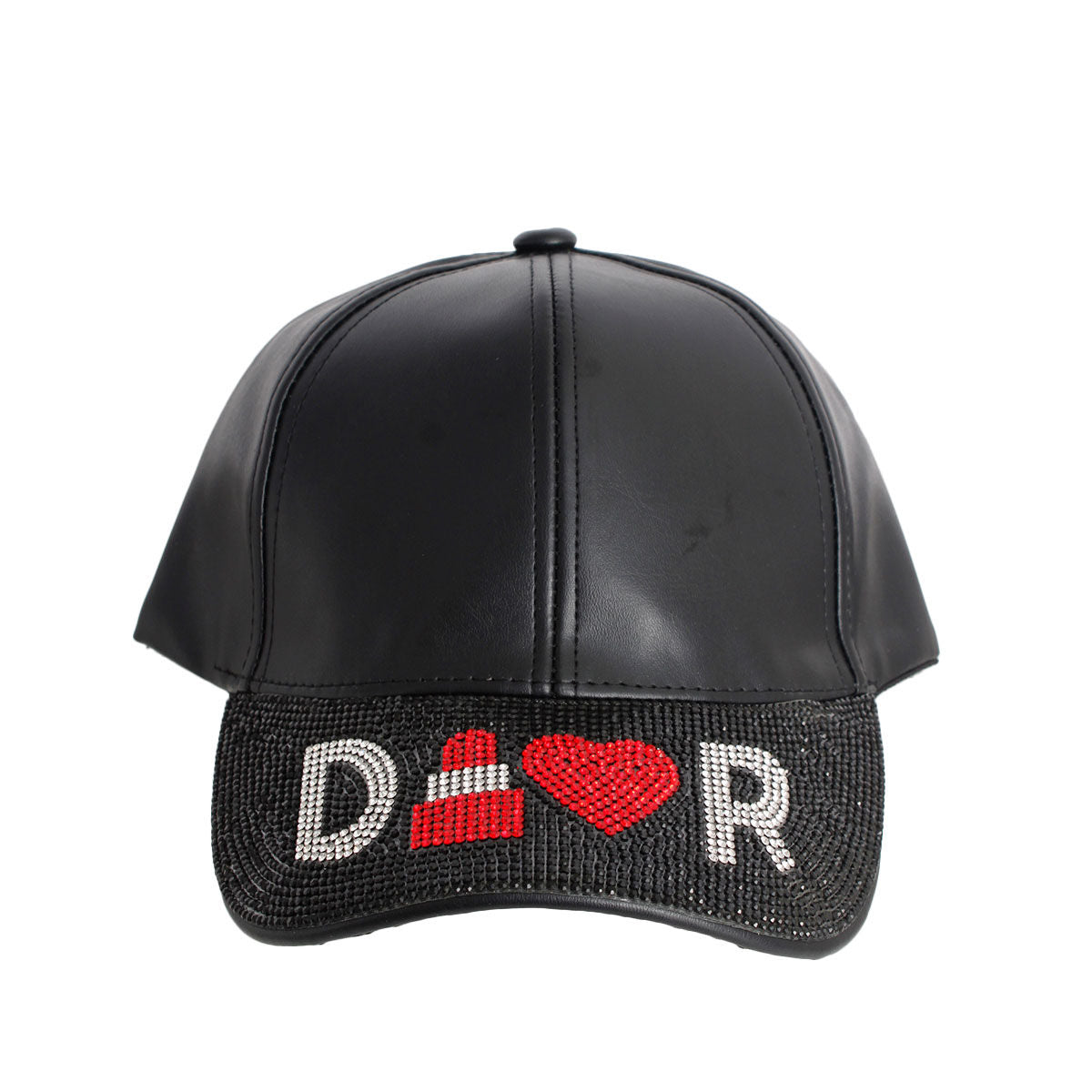 Black Designer D Visor Hat