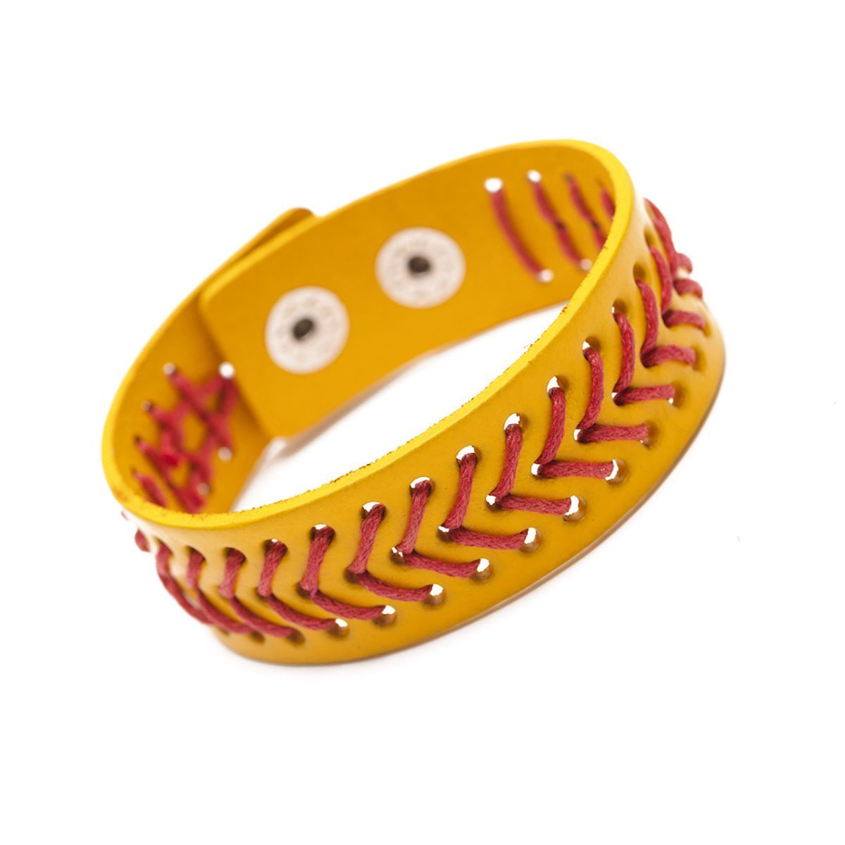 Mustard Yellow Softball Snap Bracelet