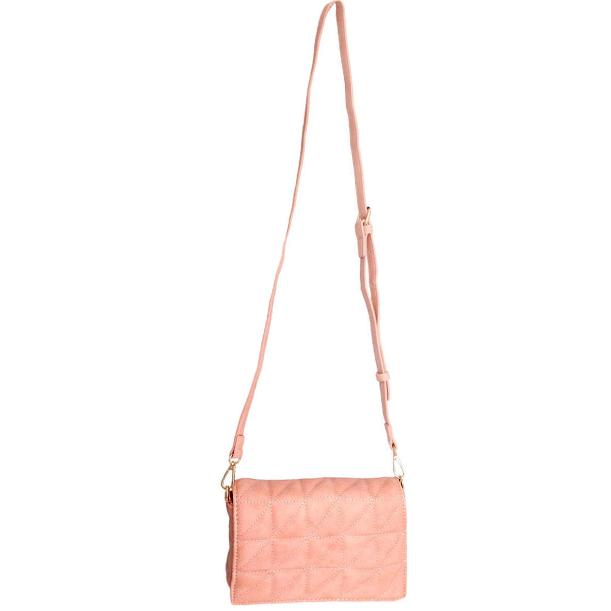 Old Money Blush Quilted Boxy Crossbody