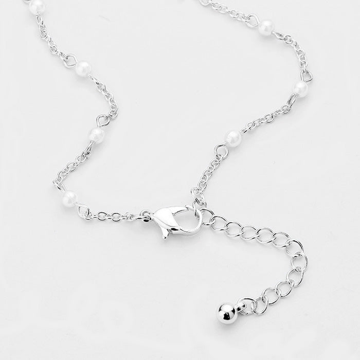 iLLASPARKZ Pearl Detailed Shell Charm Anklet