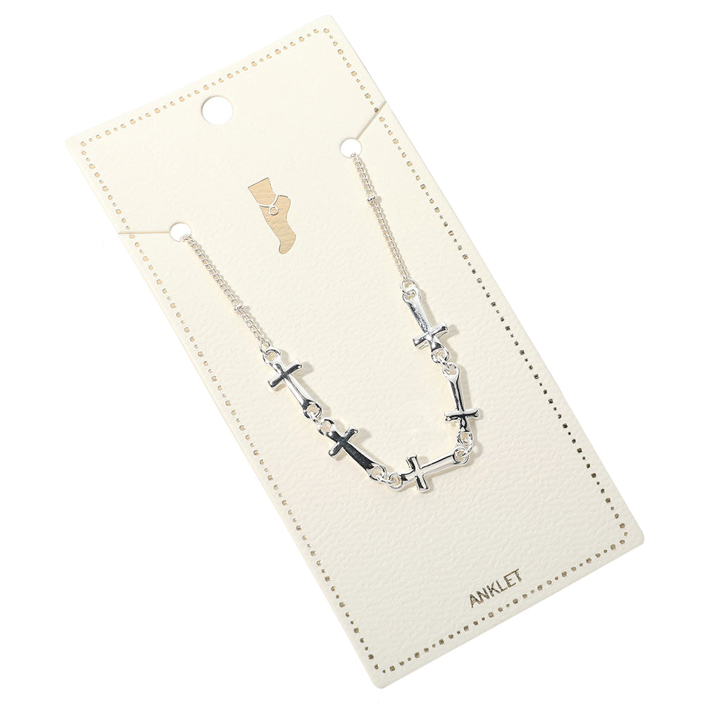 iLLASPARKZ Metal Cross Link Anklet