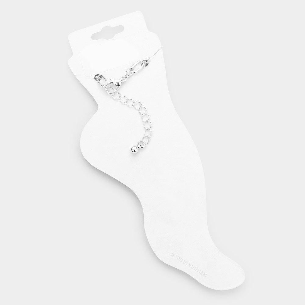 iLLASPARKZ Antique Metal Turtle Charm Station Anklet