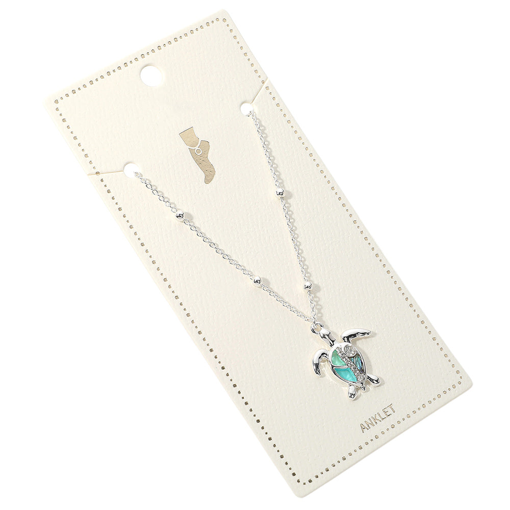 iLLASPARKZ Abalone Sea Turtle Charm Anklet