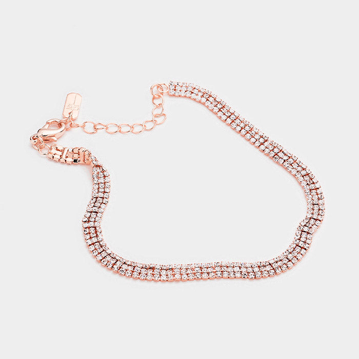 iLLASPARKZ Rhinestone Tennis Evening Anklet