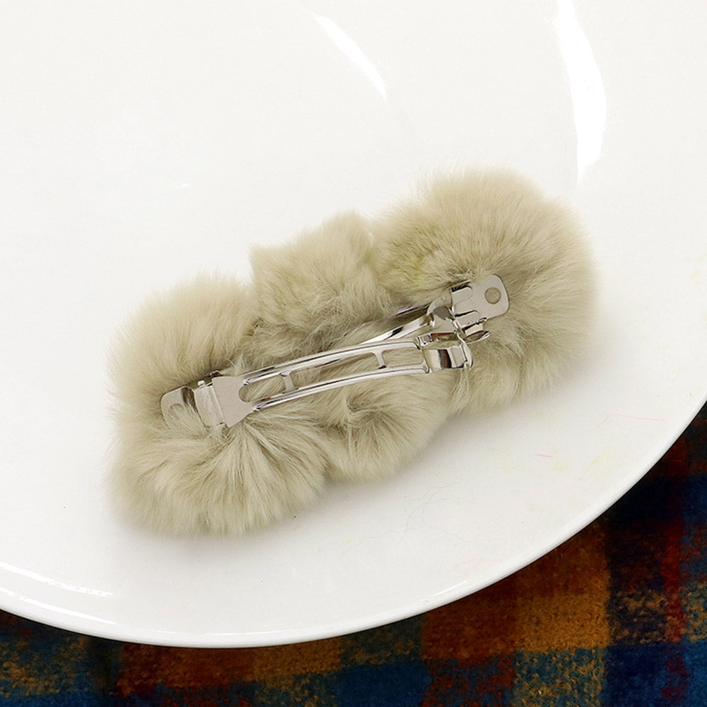 iLLASPARKZ Faux Fur Triple Pom Pom Barrette