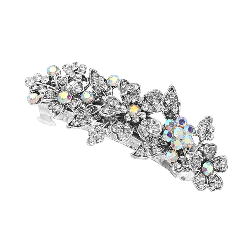 iLLASPARKZ Stone Paved Flower Leaves Embellished Barrette