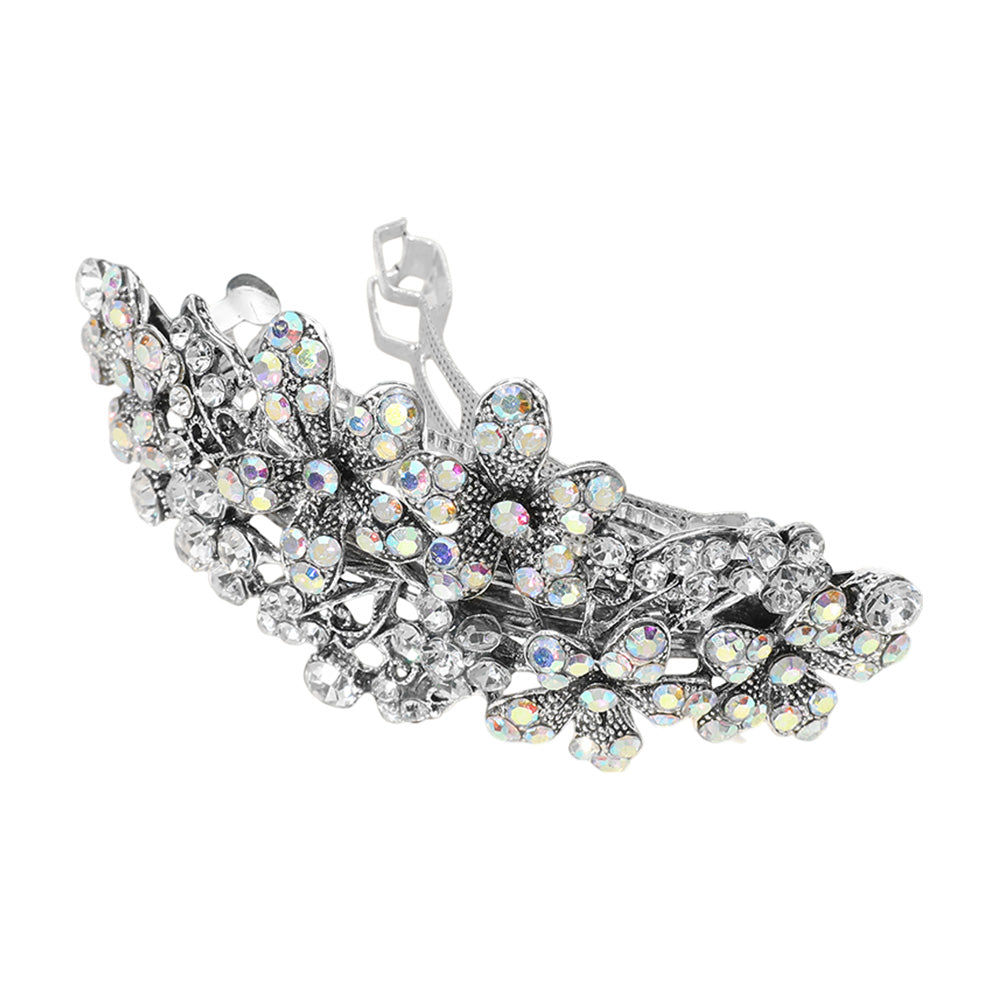 iLLASPARKZ Stone Paved Flower Embellished Barrette