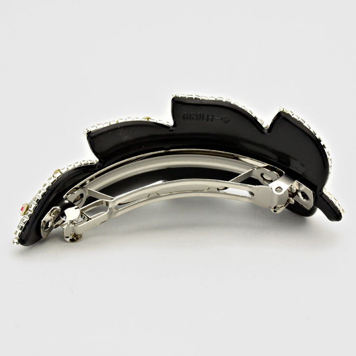 iLLASPARKZ Crystal Leaf French Hair Barrette