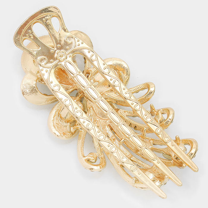iLLASPARKZ CRYSTAL DAISY FLOWER HAIR COMB CLIP