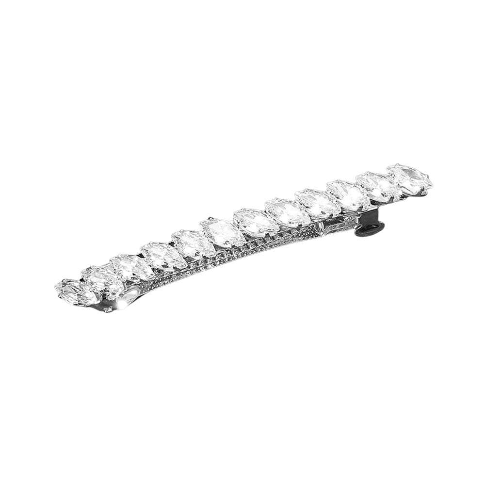 iLLASPARKZ Marquise CZ Stone Cluster Line Barrette