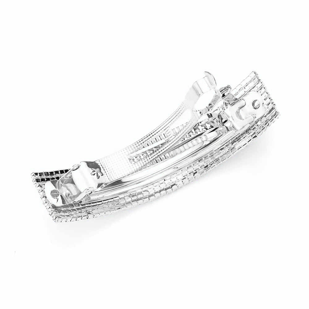 iLLASPARKZ 9Rows Rhinestone Rectangle Barrette
