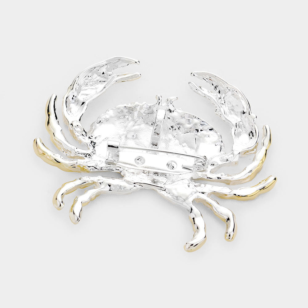 iLLASPARKZ Crab Metal Pendant / Pin Brooch