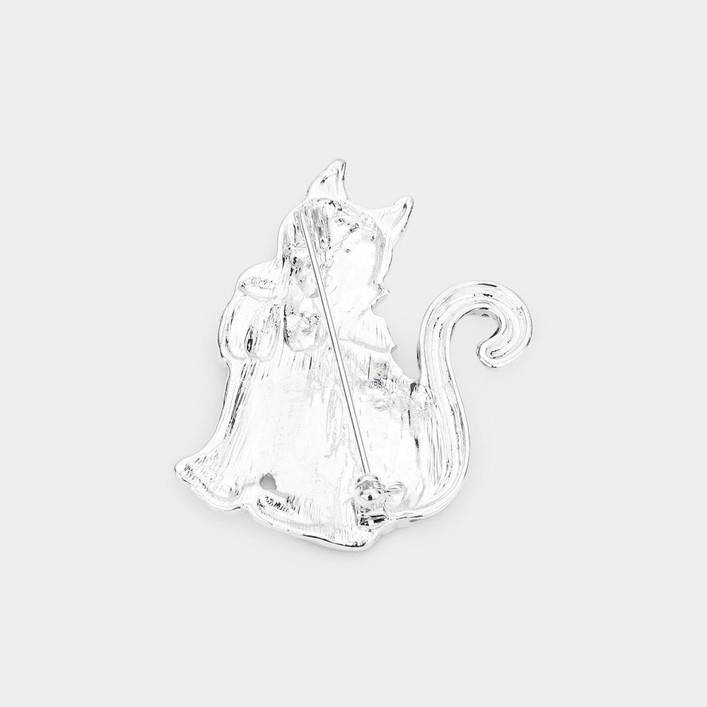 iLLASPARKZ Enamel Christmas Cat Pin Brooch