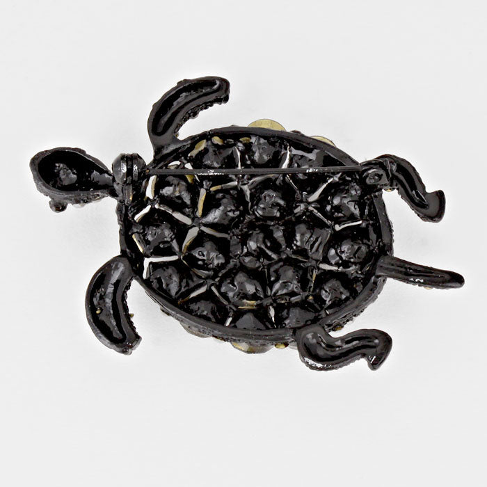 iLLASPARKZ Crystal  Pave Turtle Pin Brooch