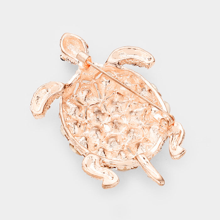 iLLASPARKZ Crystal Pave Turtle Pin Brooch