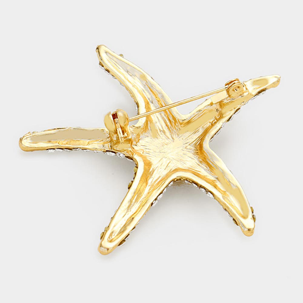 iLLASPARKZ Rhinestone Embellished Starfish Pin Brooch
