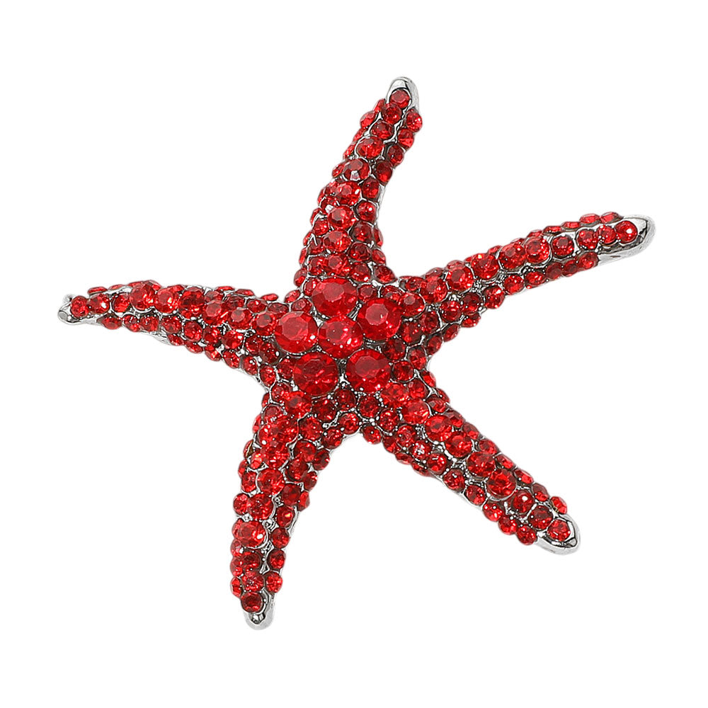 iLLASPARKZ Stone Paved Starfish Pin Brooch