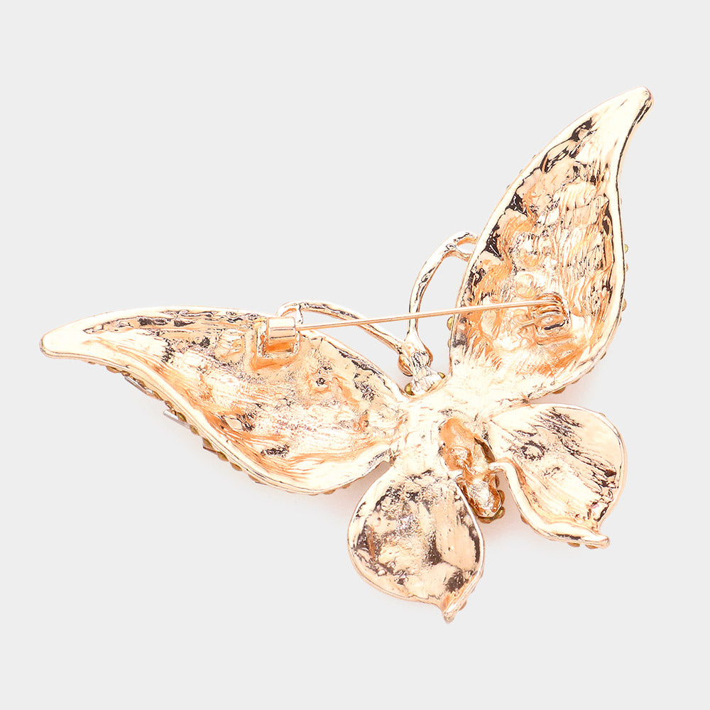 iLLASPARKZ Glass Crystal Butterfly Pin Brooch