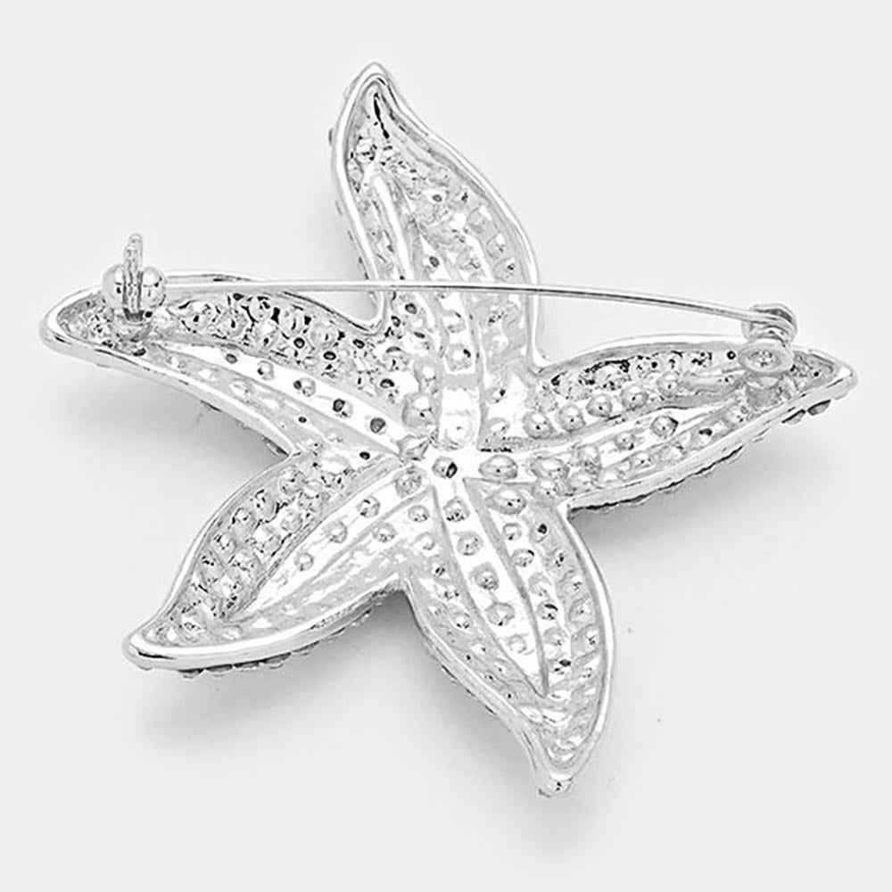 iLLASPARKZ Crystal Rhinestone Starfish Pin Brooch