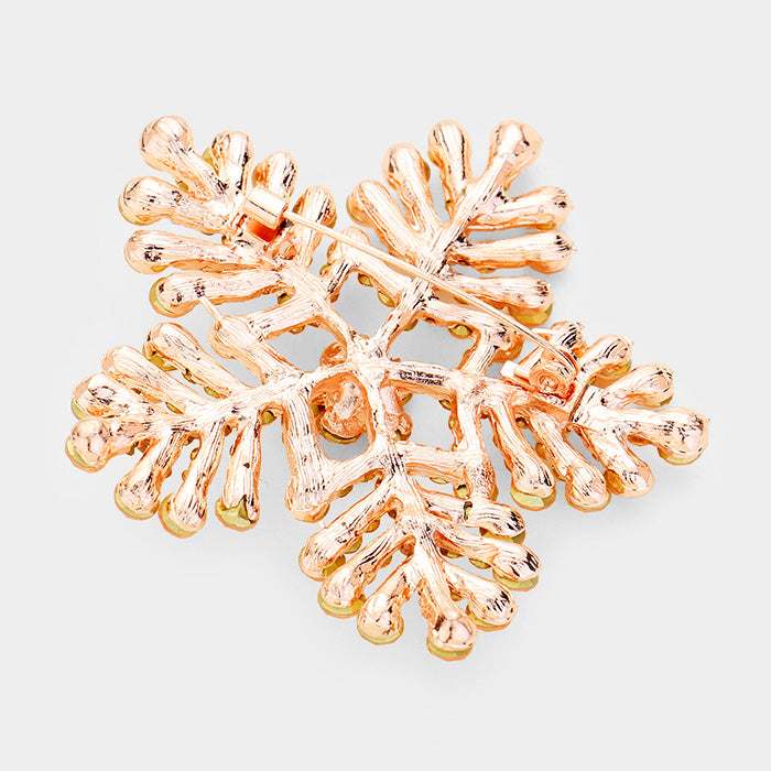 iLLASPARKZ Crystal Pave Snowflake Brooch