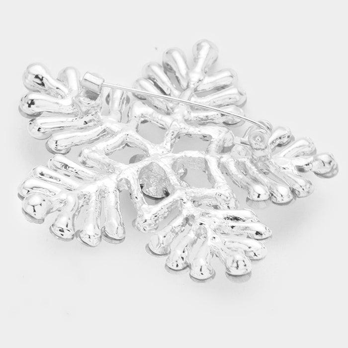 iLLASPARKZ Crystal Pave Snowflake Pin Brooch