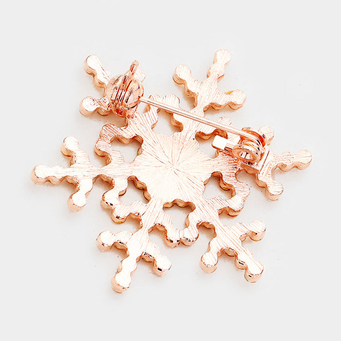 iLLASPARKZ Rhinestone snowflake brooch
