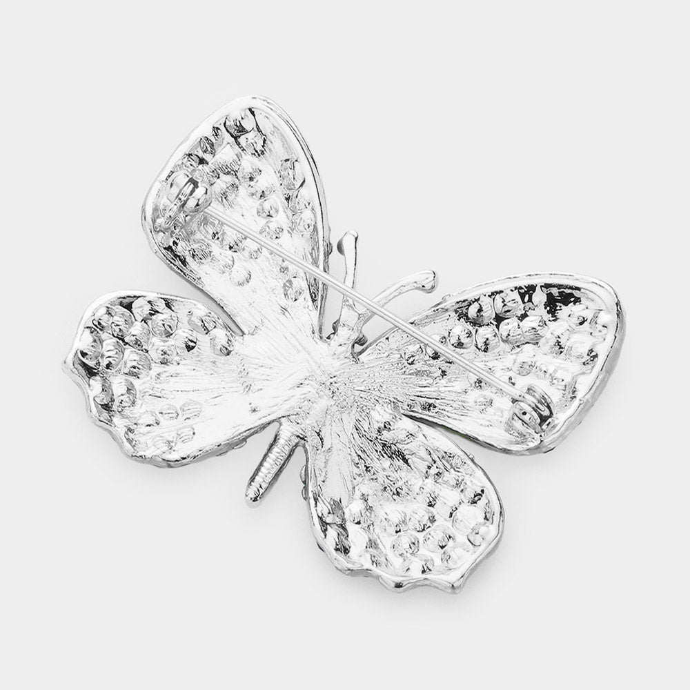 iLLASPARKZ Rhinestone Pave Butterfly Pin Brooch