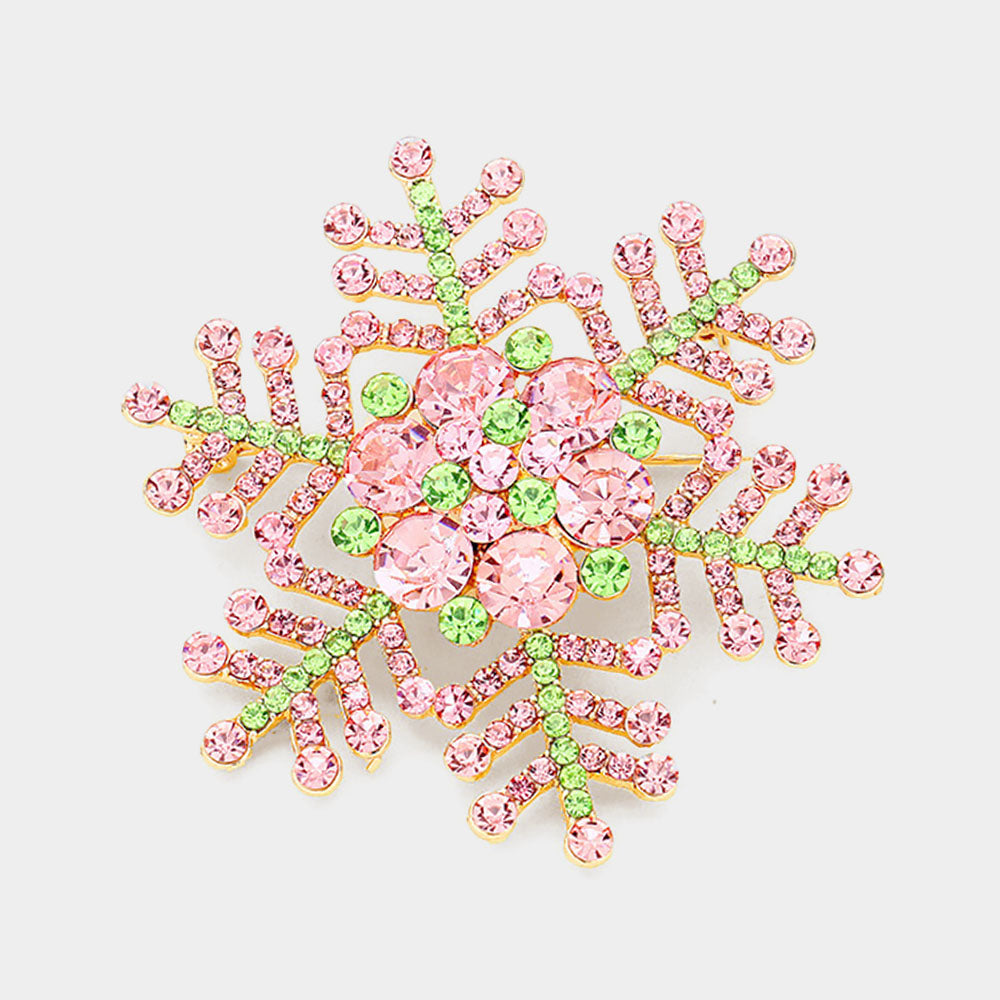 iLLASPARKZ Crystal Pave Snowflake Pin Brooch / Pendant