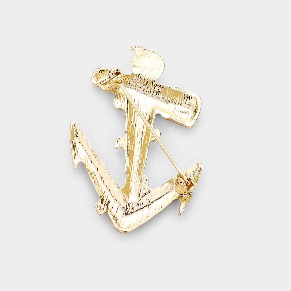 iLLASPARKZ Anchor Pin Brooch