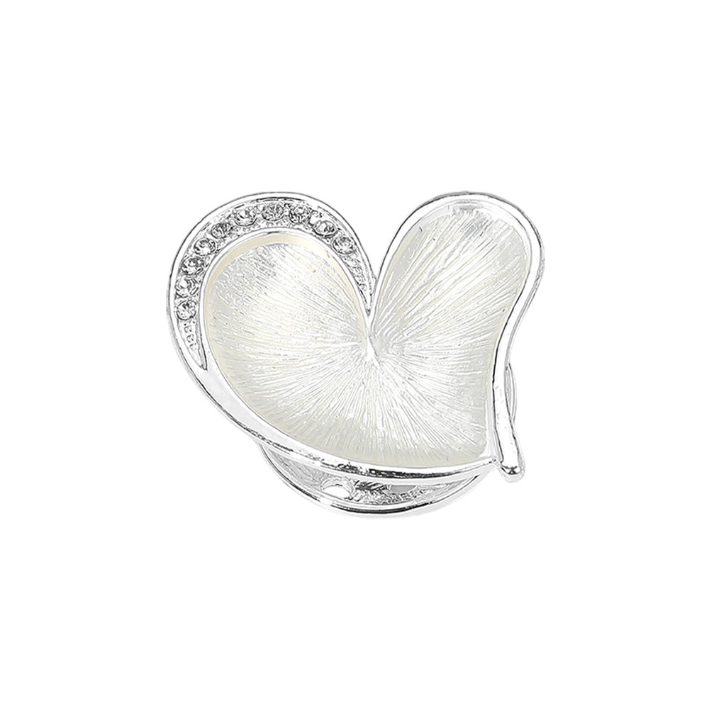 iLLASPARKZ Stone Paved Textured Metal Heart Magnetic Brooch