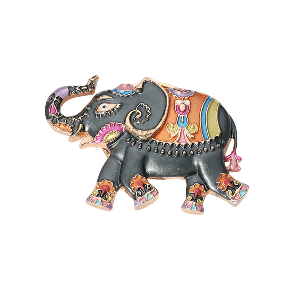 iLLASPARKZ Colored Metal Elephant Magnetic Brooch