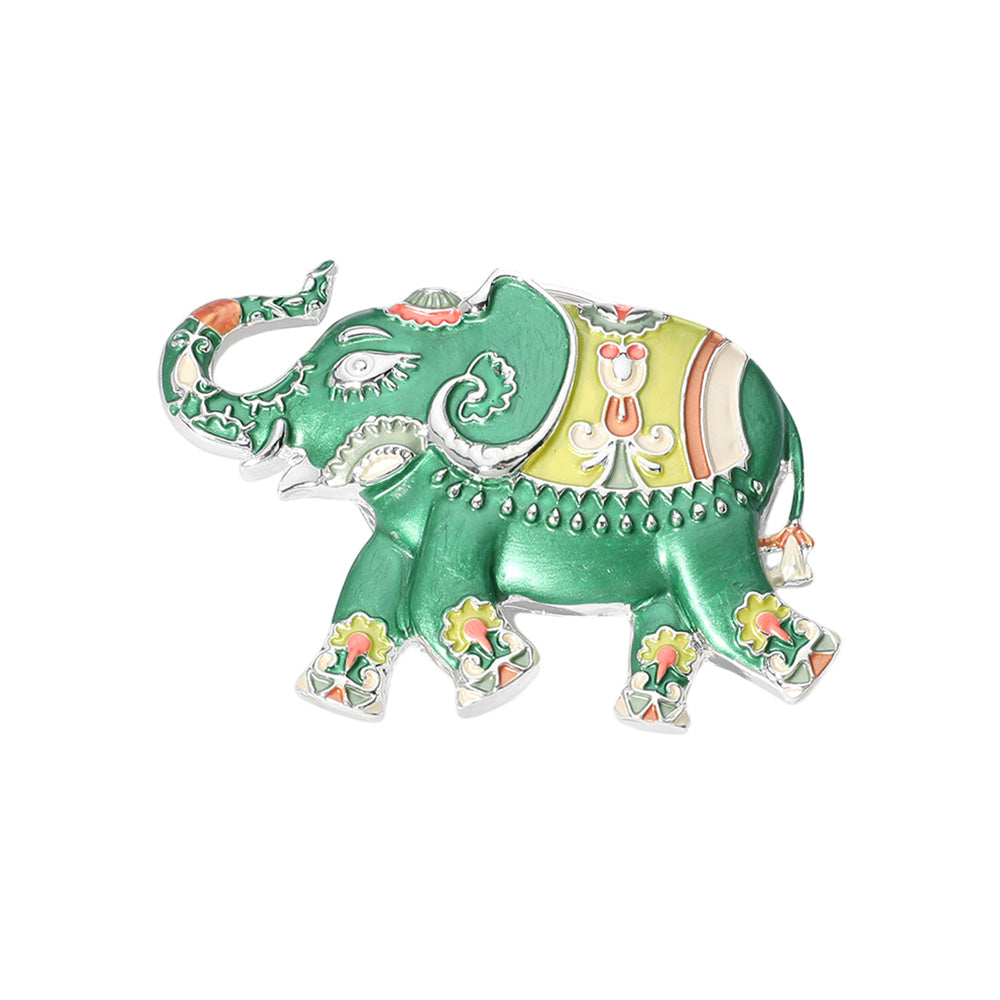iLLASPARKZ Colored Metal Elephant Magnetic Brooch