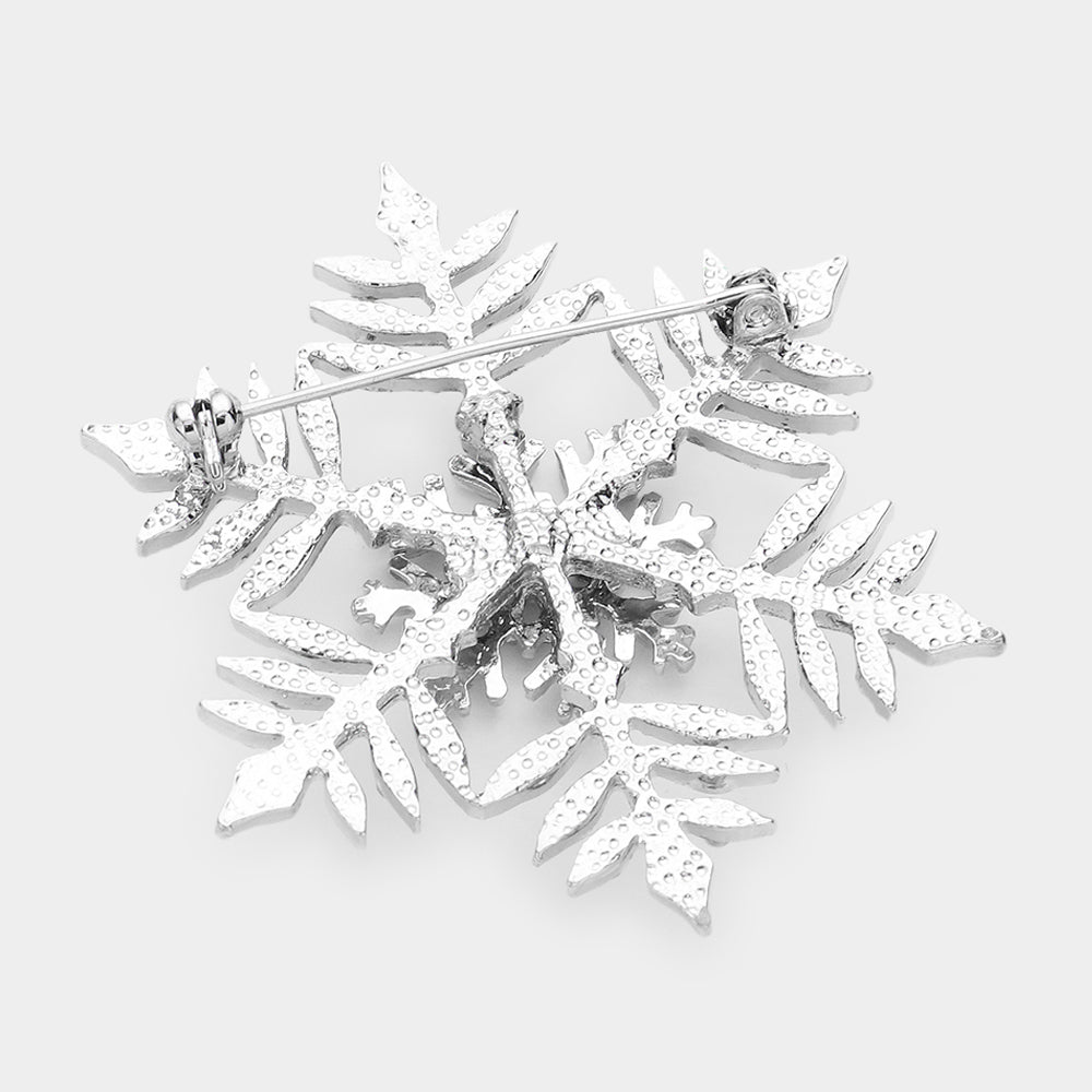 iLLASPARKZ Crystal Snowflake Pin Brooch