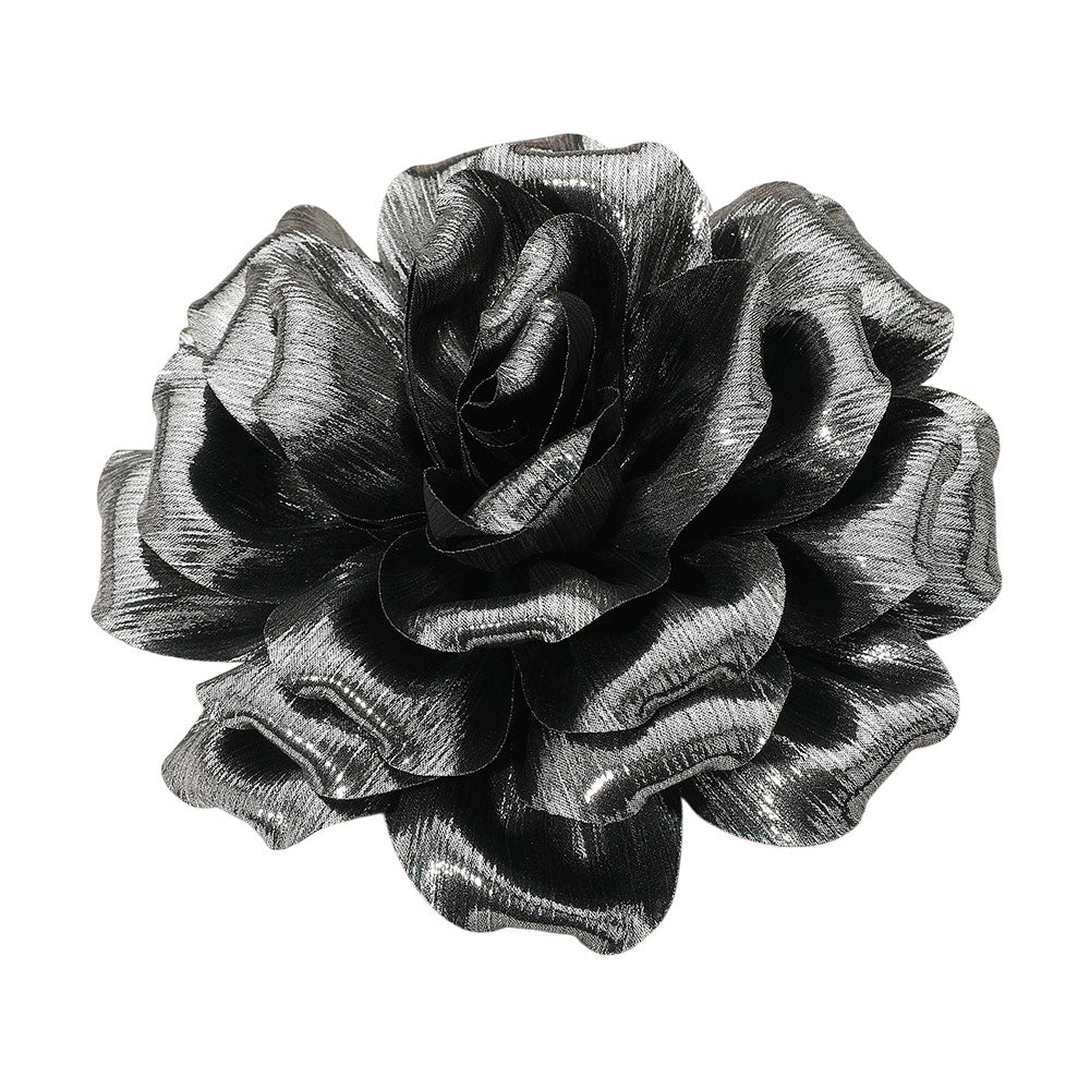 iLLASPARKZ Metallic Fabric Flower Pin Brooch / Hair Clip / Hair Band / Bracelet