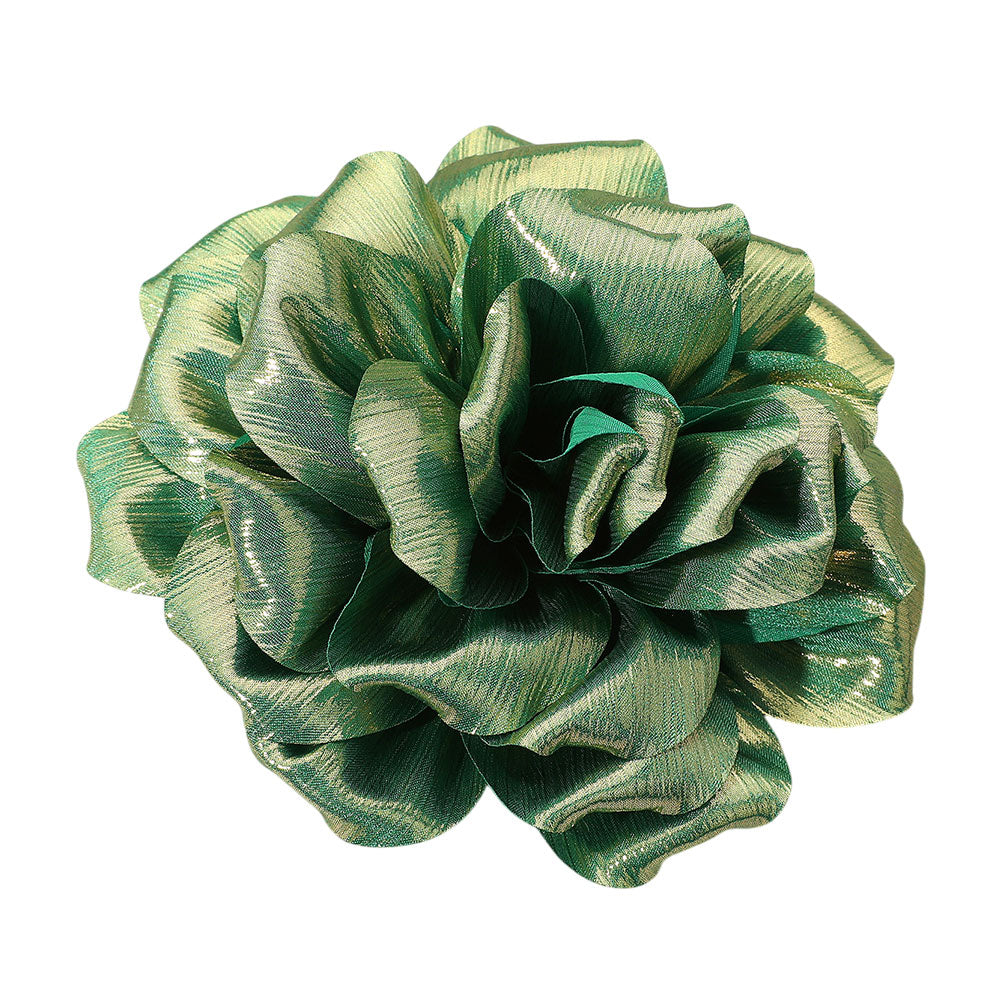 iLLASPARKZ Metallic Fabric Flower Pin Brooch / Hair Clip / Hair Band / Bracelet