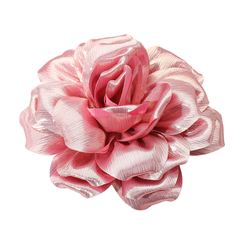 iLLASPARKZ Metallic Fabric Flower Pin Brooch / Hair Clip / Hair Band / Bracelet