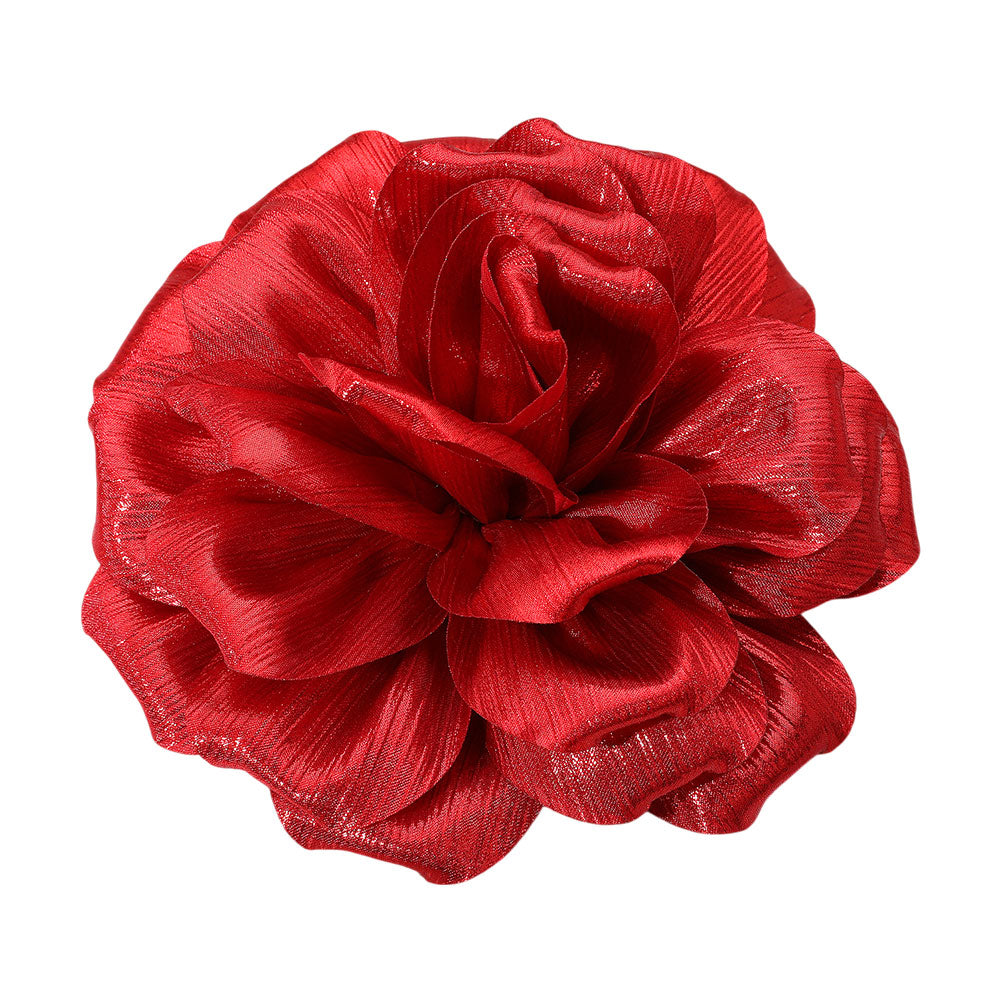 iLLASPARKZ Metallic Fabric Flower Pin Brooch / Hair Clip / Hair Band / Bracelet