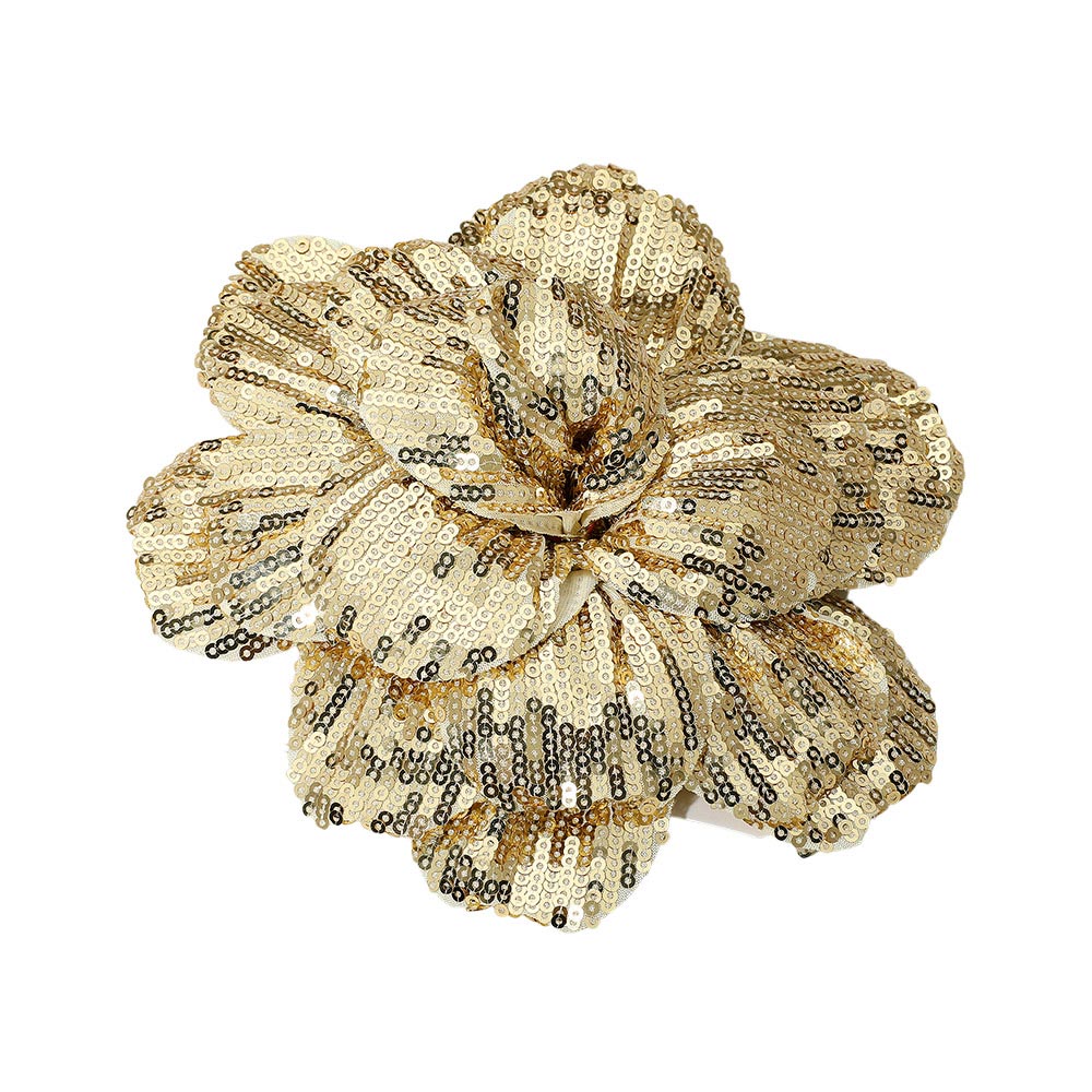 iLLASPARKZ Sequin Flower Pin Brooch / Hair Clip / Hair Band / Bracelet