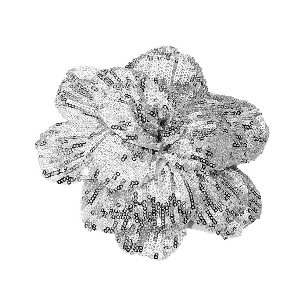 iLLASPARKZ Sequin Flower Pin Brooch / Hair Clip / Hair Band / Bracelet
