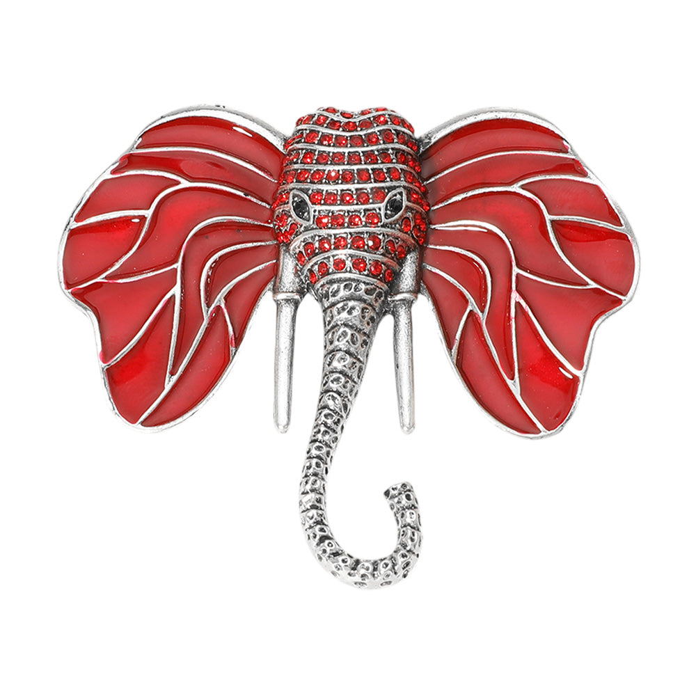 iLLASPARKZ Rhinestone Embellished Elephant Pin Brooch