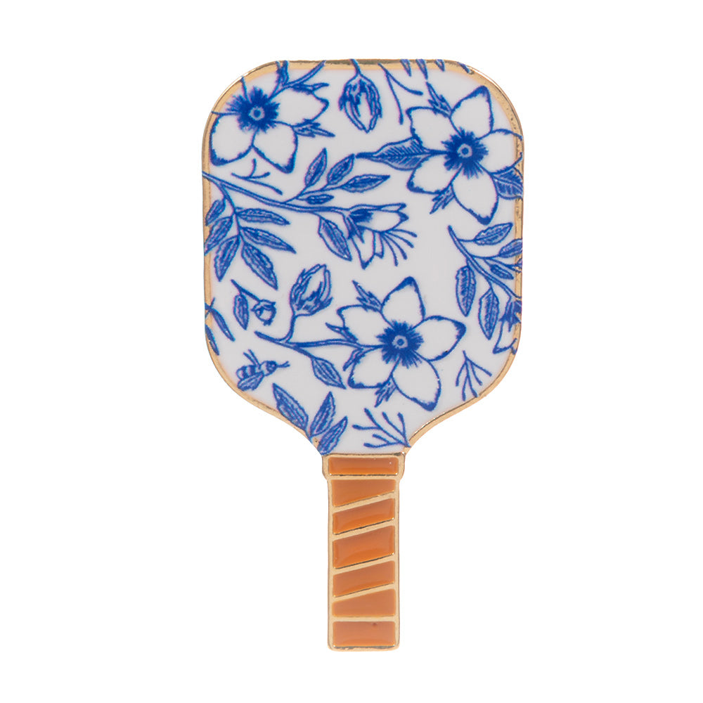 iLLASPARKZ Watercolor Floral Enamel Pickleball Paddle Pin Brooch