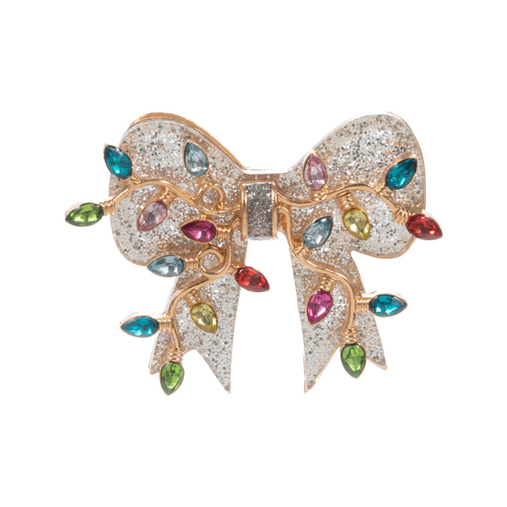 iLLASPARKZ Light Accent Christmas Bow Pin Brooch