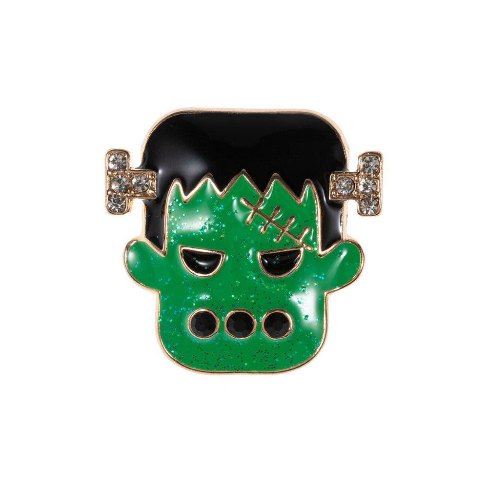 iLLASPARKZ Halloween Frankenstein Face Pin Brooch