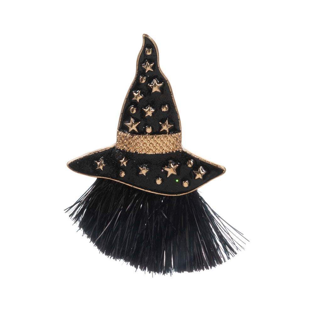 iLLASPARKZ Tassel Halloween Witch Hat Pin Brooch
