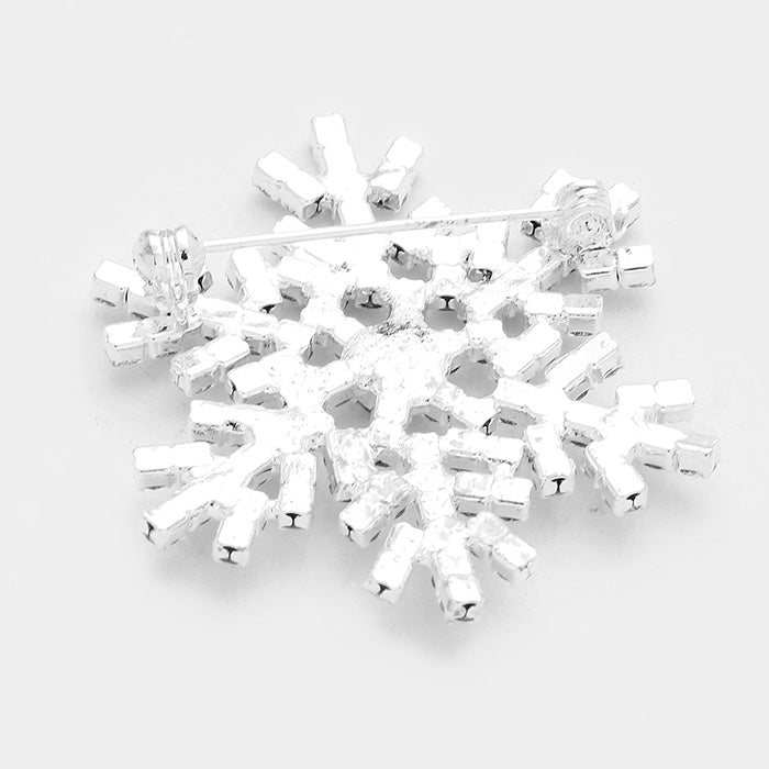 iLLASPARKZ Crystal Pave Snowflake Pin Brooch