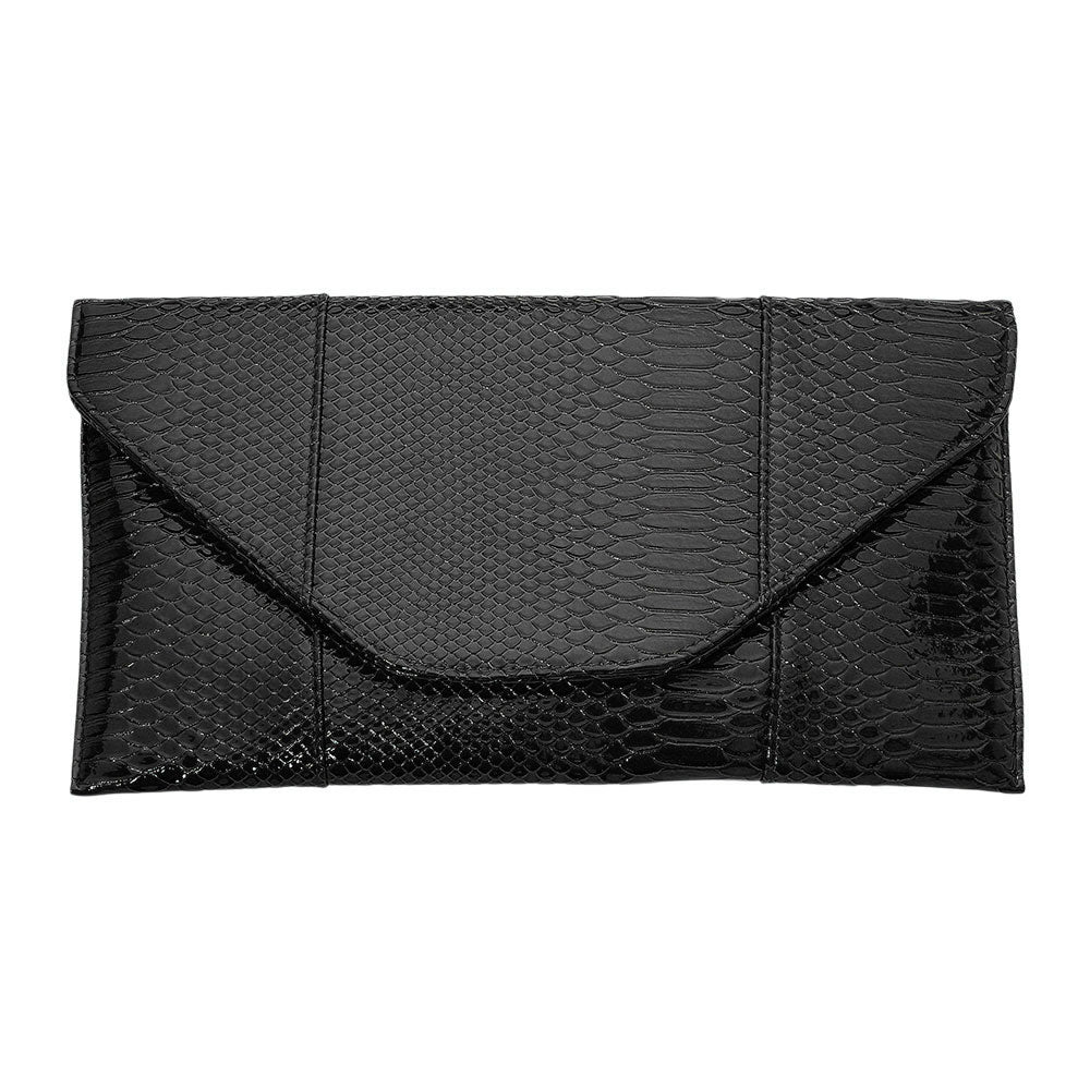 iLLASPARKZ Snake Skin Patterned Envelope Clutch / Shoulder Bag
