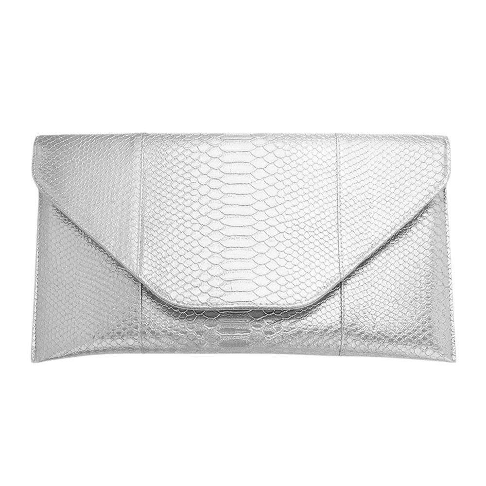iLLASPARKZ Snake Skin Patterned Envelope Clutch / Shoulder Bag